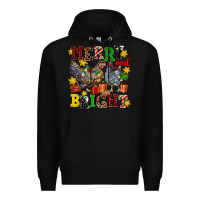 Black chicken merry and bright Premium Hoodie - AdoDesignShop