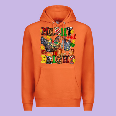Chicken Merry And Bright Premium Hoodie Designed By Adodesignshop