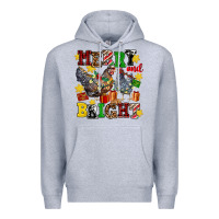 Heather Grey chicken merry and bright Premium Hoodie - AdoDesignShop