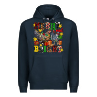 Navy chicken merry and bright Premium Hoodie - AdoDesignShop