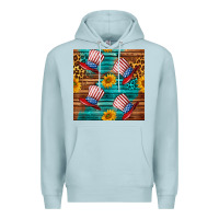 Blue Mist celebrity hat with leopard Premium Hoodie - BundleAndBundleShop