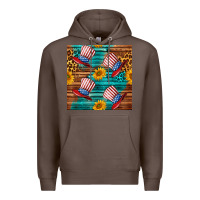 Coffee celebrity hat with leopard Premium Hoodie - BundleAndBundleShop