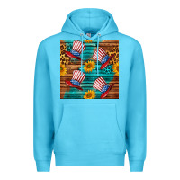 Ocean Blue celebrity hat with leopard Premium Hoodie - BundleAndBundleShop