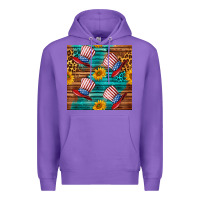Purple celebrity hat with leopard Premium Hoodie - BundleAndBundleShop