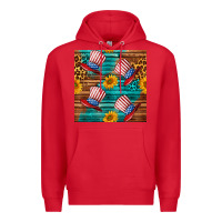 Red celebrity hat with leopard Premium Hoodie - BundleAndBundleShop
