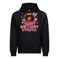 Black birthday princess with afro girl Urban Hoodie - NancyCooperArtShop