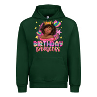 Forest Green birthday princess with afro girl Urban Hoodie - NancyCooperArtShop