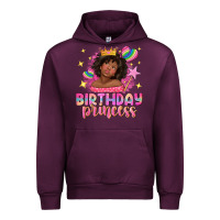 Mauve Wine birthday princess with afro girl Urban Hoodie - NancyCooperArtShop
