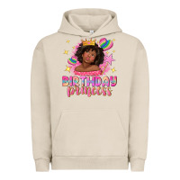 Pigment French Oak birthday princess with afro girl Urban Hoodie - NancyCooperArtShop