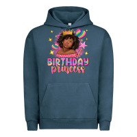 Pigment Midnight Navy birthday princess with afro girl Urban Hoodie - NancyCooperArtShop