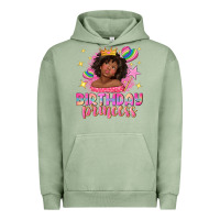 Pigment Oil Green birthday princess with afro girl Urban Hoodie - NancyCooperArtShop