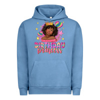 Pigment Pebble Blue birthday princess with afro girl Urban Hoodie - NancyCooperArtShop