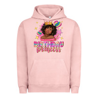 Pigment Salmon birthday princess with afro girl Urban Hoodie - NancyCooperArtShop