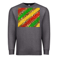 Charcoal Heather African colors leopard Premium Sweatshirt - Zillion Design Studio