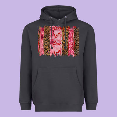 Valentine's Day Love Brushstrokes Heavyweight Hoodie Designed By Ranaportraitstore