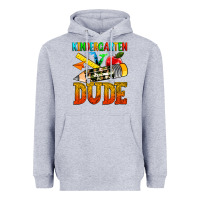 Heather Grey kindergarten dude Heavyweight Hoodie - texasbilliewilder