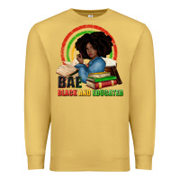 Antique Gold Bae black and educated Premium Sweatshirt - Zillion Design Studio
