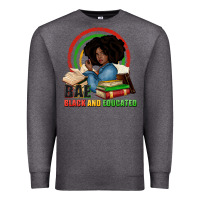 Charcoal Heather Bae black and educated Premium Sweatshirt - Zillion Design Studio