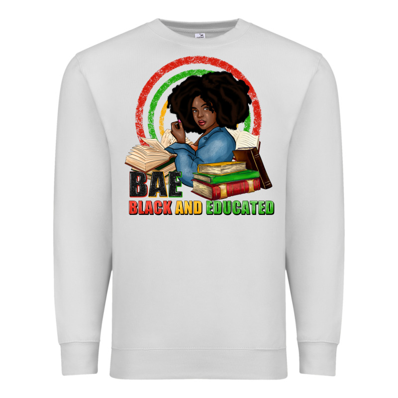 Bae Black And Educated Premium Sweatshirt by Zillion Design Studio | Teevron
