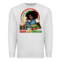 Oatmeal Heather Bae black and educated Premium Sweatshirt - Zillion Design Studio