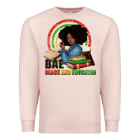 Pale Pink Bae black and educated Premium Sweatshirt - Zillion Design Studio