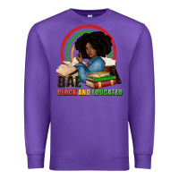 Purple Bae black and educated Premium Sweatshirt - Zillion Design Studio