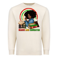 Sandshell Bae black and educated Premium Sweatshirt - Zillion Design Studio
