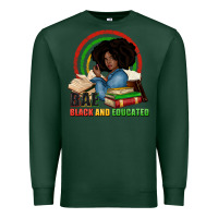 Sports Green Bae black and educated Premium Sweatshirt - Zillion Design Studio