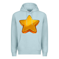 Blue Mist 3d golden stars Premium Hoodie - AdoDesignShop