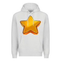 Dove Grey 3d golden stars Premium Hoodie - AdoDesignShop
