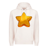 Pale Pink 3d golden stars Premium Hoodie - AdoDesignShop