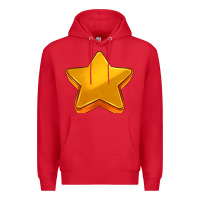 Red 3d golden stars Premium Hoodie - AdoDesignShop