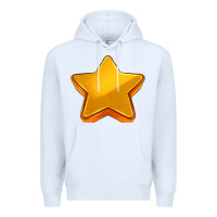 White 3d golden stars Premium Hoodie - AdoDesignShop