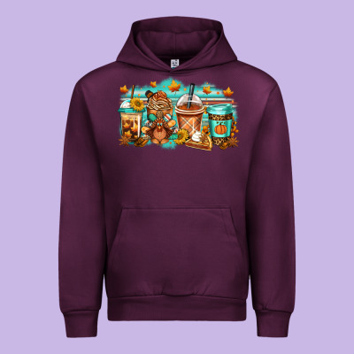 Thanksgiving Coffee Urban Hoodie Designed By Jasminsmagicworld