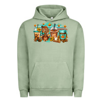 Pigment Oil Green thanksgiving coffee Urban Hoodie - Jasminsmagicworld