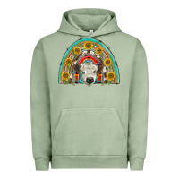 Pigment Oil Green scottish white calf  rainbow Urban Hoodie - BarkalooDesign