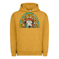 Pigment Peanut Butter scottish white calf  rainbow Urban Hoodie - BarkalooDesign