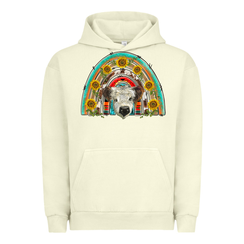 Scottish White Calf  Rainbow Urban Hoodie by BarkalooDesign | Teevron