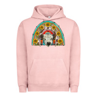 Pigment Salmon scottish white calf  rainbow Urban Hoodie - BarkalooDesign