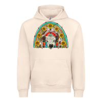 Sandshell scottish white calf  rainbow Urban Hoodie - BarkalooDesign