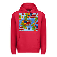 Cardinal usa map cactus and sunflower seamless pattern Premium Hoodie - BundleAndBundleShop