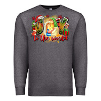 Charcoal Heather joy to the world Premium Sweatshirt - texasbilliewilder