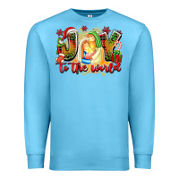 Ocean Blue joy to the world Premium Sweatshirt - texasbilliewilder