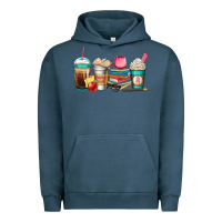 Pigment Midnight Navy teacher fuel coffee cups Urban Hoodie - Jasminsmagicworld