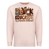 Pale Pink Black educator by popular demand Premium Sweatshirt - Zillion Design Studio