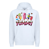 White yummy Premium Hoodie - AdoDesignShop