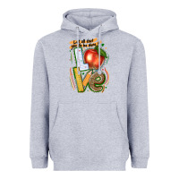 Heather Grey let all that you do be done in love Heavyweight Hoodie - texasbilliewilder