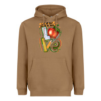 Toasted Coconut let all that you do be done in love Heavyweight Hoodie - texasbilliewilder
