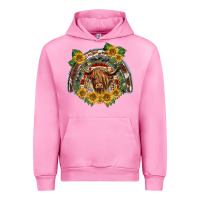 Fuchsia Pink scottish calf sunflowers rainbow Urban Hoodie - BarkalooDesign