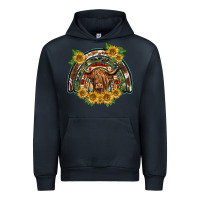 Navy scottish calf sunflowers rainbow Urban Hoodie - BarkalooDesign